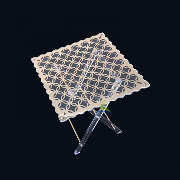 Oro table.jpg plegable de acrílico del espejo del borde de la onda cuadrada
