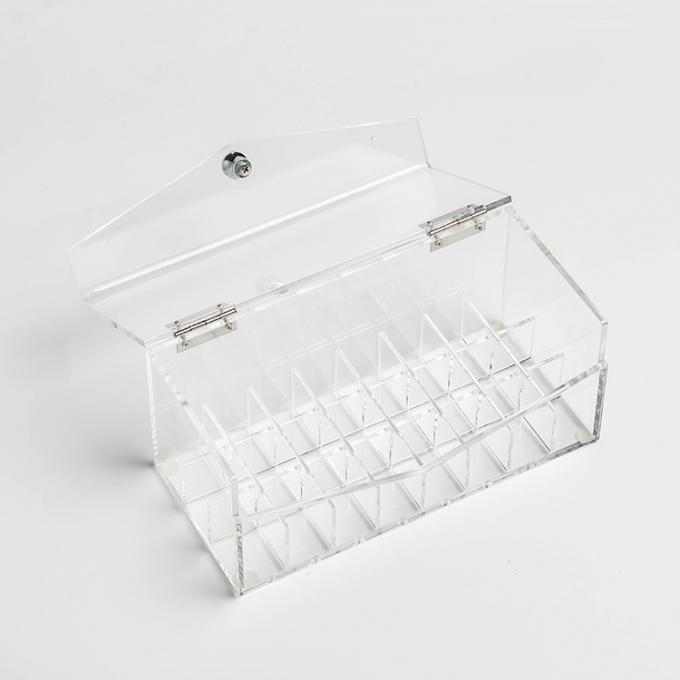 Exhibición de acrílico transparente case.jpg de la barra de labios del maquillaje