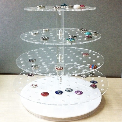 Bandeja de acrílico de la exhibición de la joyería del organizador de la exposición de acrílico de escritorio de la joyería para el anillo