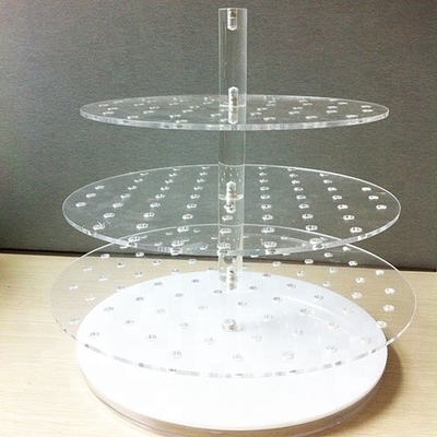 Bandeja de acrílico de la exhibición de la joyería del organizador de la exposición de acrílico de escritorio de la joyería para el anillo