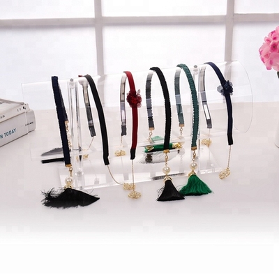 Servicio de acrílico del OEM del soporte de exhibición de la pulsera de la exhibición de acrílico clara de la joyería