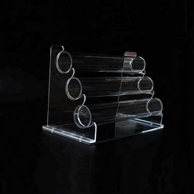 Exhibición pendiente del collar de la joyería de acrílico clara con Rod de acrílico