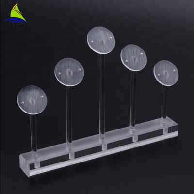 Exhibiciones de acrílico de encargo del pendiente de la joyería de la encimera de la vitrina de la joyería