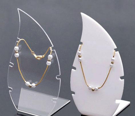Sistema de exhibición de acrílico claro desmontable de la joyería del pendiente y del collar del nuevo diseño