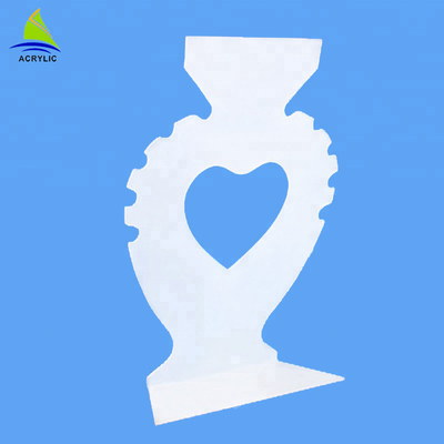 2018 exhibiciones de acrílico en forma de corazón al por menor en línea de la joyería del collar