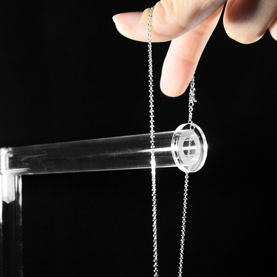 Nuevo estante de exhibición de acrílico claro de encargo de la joyería de la pulsera/del collar