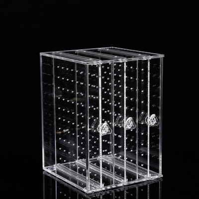 Tamaño modificado para requisitos particulares tenedor de acrílico de acrílico transparente de la joyería de la exhibición de la joyería