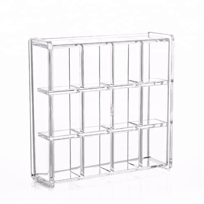 Caja de almacenamiento de acrílico modificada para requisitos particulares de la joyería del compartimiento cosmético de acrílico de la exhibición
