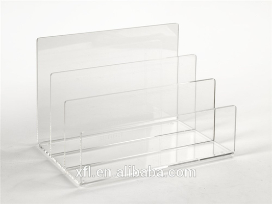 Tenedor de acrílico del organizador del fichero del alto claro superior transparente del Office Home