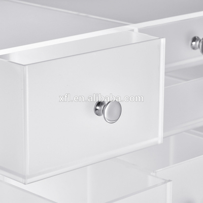 Exhibición cosmética de acrílico Eco - caja de almacenamiento de acrílico amistosa del polígono del maquillaje