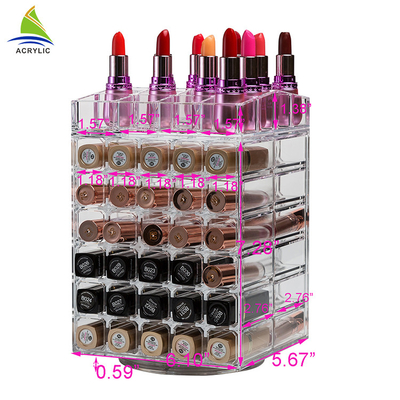 La barra de labios de giro giratoria del tenedor de acrílico de la barra de labios se eleva grueso de 3m m