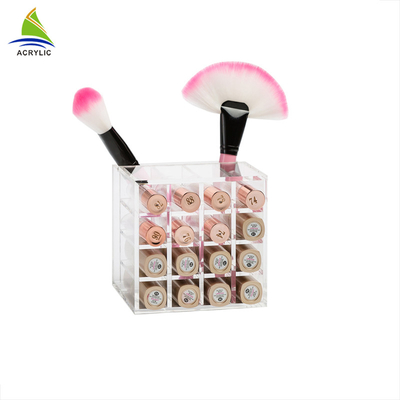 Soporte de exhibición del maquillaje, caja de almacenamiento de acrílico de la barra de labios