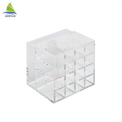Soporte de exhibición del maquillaje, caja de almacenamiento de acrílico de la barra de labios