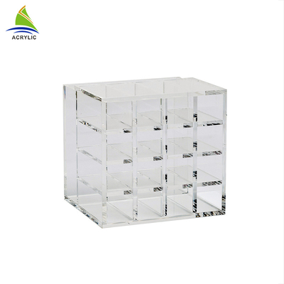 Soporte de exhibición del maquillaje, caja de almacenamiento de acrílico de la barra de labios