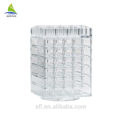 Dureza de acrílico de la caja de presentación de la barra de labios del maquillaje de la barra de labios de la moda alta para el almacenamiento