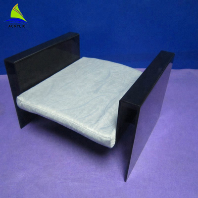 Cama/sofá cama de acrílico del diseñador de la fuente de la fábrica del OEM para el perro casero hecho a mano