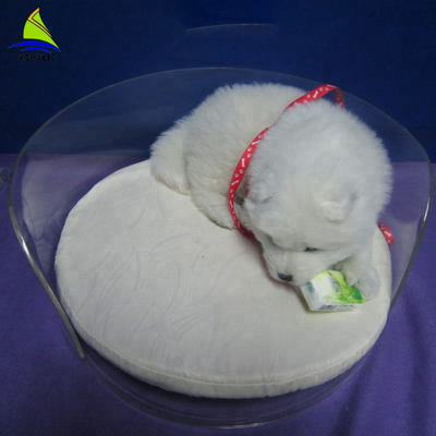 Cama/sofá cama de acrílico del diseñador de la fuente de la fábrica del OEM para el perro casero hecho a mano