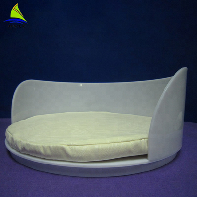 Cama/sofá cama de acrílico del diseñador de la fuente de la fábrica del OEM para el perro casero hecho a mano