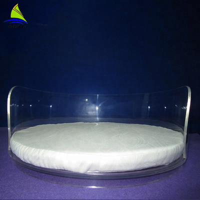Cama/sofá cama de acrílico del diseñador de la fuente de la fábrica del OEM para el perro casero hecho a mano