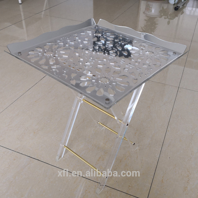 Bandeja plegable del bocado de la tabla de bocado de los muebles de acrílico de encargo llamativos