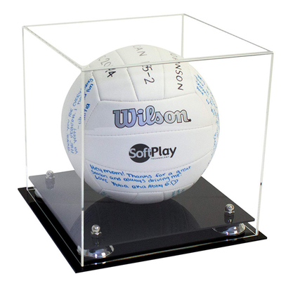 Envases de acrílico de acrílico de la exhibición de la caja de presentación de la tienda para el servicio del OEM del voleibol