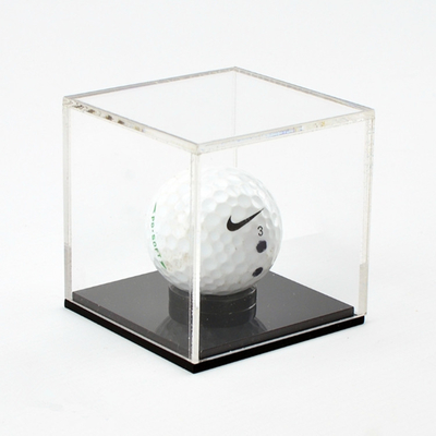 Vitrina de acrílico elegante de acrílico modificada para requisitos particulares de la pelota de golf de la caja de presentación pequeña