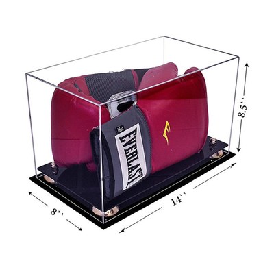 Eco - caja de presentación de acrílico de lujo amistosa del guante de boxeo pulgadas de W11 X de D8 x de H8.5