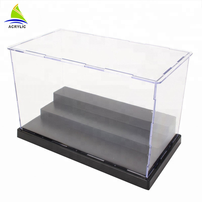 Caja de almacenamiento de acrílico de presentación del logotipo de encargo de acrílico comercial de la caja con la vitrina del imán