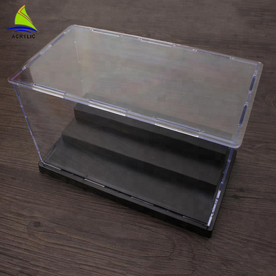 Caja de almacenamiento de acrílico de presentación del logotipo de encargo de acrílico comercial de la caja con la vitrina del imán