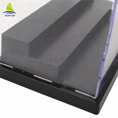 Caja de almacenamiento de acrílico de presentación del logotipo de encargo de acrílico comercial de la caja con la vitrina del imán
