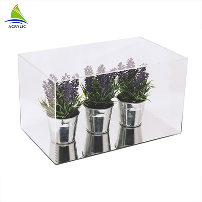 Exhibición en conserva de acrílico modificada para requisitos particulares diseño de acrílico claro de la planta de la vitrina con las bandejas