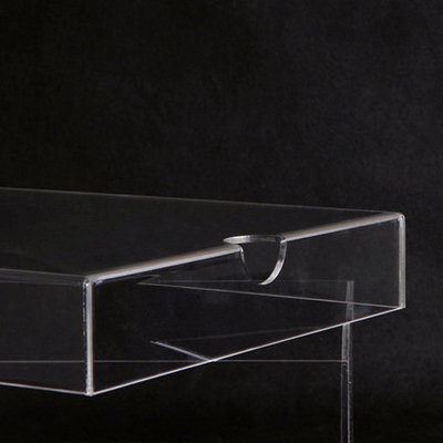 Caja de zapatos de acrílico del alto del lustre claro de acrílico de la caja de almacenamiento con el logotipo de encargo