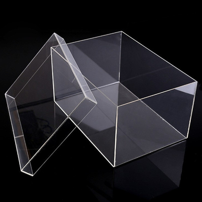 Caja de zapatos de acrílico del alto del lustre claro de acrílico de la caja de almacenamiento con el logotipo de encargo