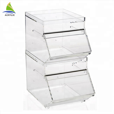Caja de acrílico de encargo del caramelo de la exhibición de acrílico promocional del caramelo respetuosa del medio ambiente