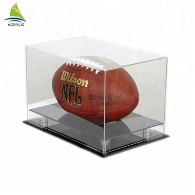 Vitrina de acrílico del juego de pelota del fútbol de presentación del plexiglás de acrílico grande de la caja