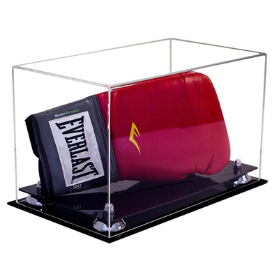 Eco - los envases de acrílico amistosos de la exhibición despejan la vitrina de acrílico del guante de boxeo del lucite