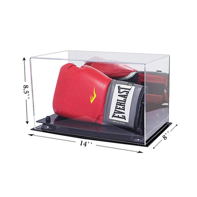 Eco - los envases de acrílico amistosos de la exhibición despejan la vitrina de acrílico del guante de boxeo del lucite