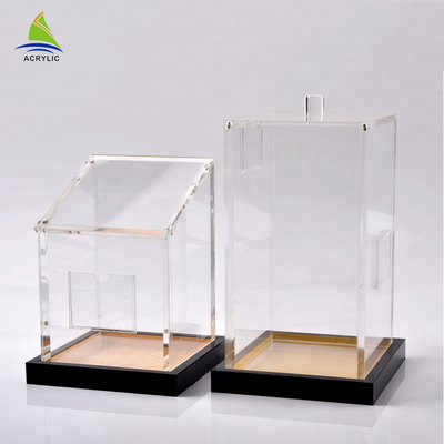 Vitrina de acrílico magnética de presentación de la caja de la exposición de acrílico apuesta del claro