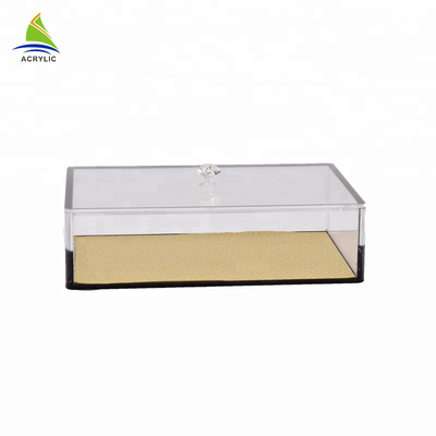 Eco - plexiglás amistoso que resbala las cajas de acrílico del cubo del claro de la extensión de la exhibición de la tapa