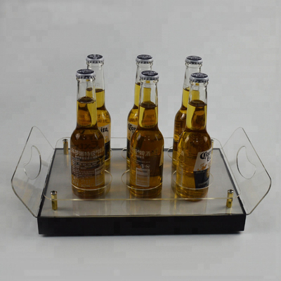 Los estantes llevados de acrílico de la barra llevaron la bandeja del soporte de exhibición del estante del licor para el almacenamiento