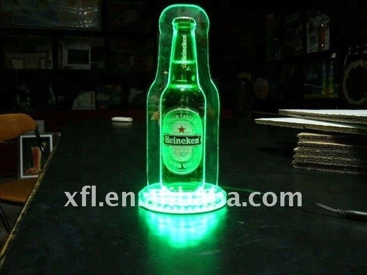 La exhibición llevada claro de la botella del diseño moderno llevó el estante de exhibición de acrílico de la botella de vino