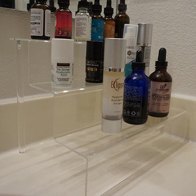 Exhibición de acrílico del alto de exhibición paso con gradas de acrílico claro transparente de los soportes 3