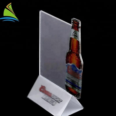 Tenedor fresco del acrílico del soporte de la tarjeta de la cerveza del diseño de Holde de la exhibición de acrílico profesional de la muestra