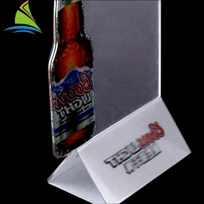 Tenedor fresco del acrílico del soporte de la tarjeta de la cerveza del diseño de Holde de la exhibición de acrílico profesional de la muestra