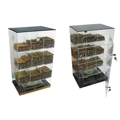 gabinete de exhibición de acrílico del cigarro del Humidor de la vitrina de la encimera del acrílico de 6m m