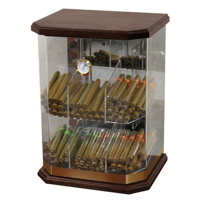 gabinete de exhibición de acrílico del cigarro del Humidor de la vitrina de la encimera del acrílico de 6m m