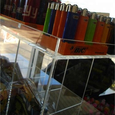 Alto contador de acrílico claro transparente de encargo de la exhibición para la tienda al por menor