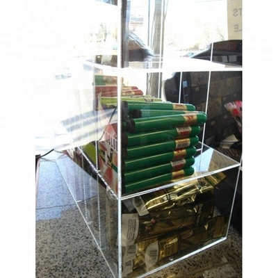 Alto contador de acrílico claro transparente de encargo de la exhibición para la tienda al por menor