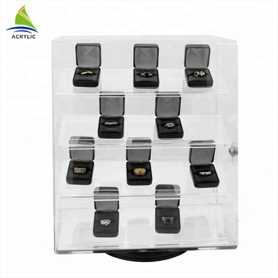 Gabinete de exhibición de acrílico de la joyería de la vitrina de la encimera del lustre para el diseño de la sala de exposición