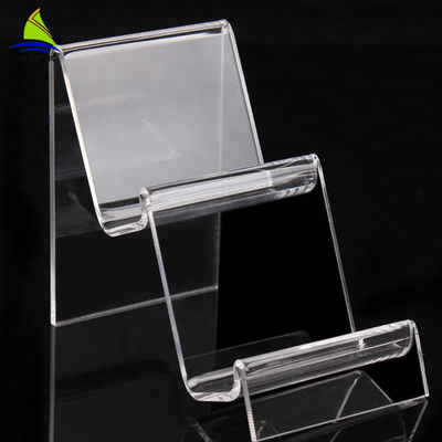 Soporte de exhibición de escritorio de acrílico superior del teléfono móvil del grado para la tienda